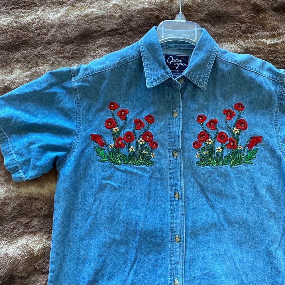 Denim button down shirt